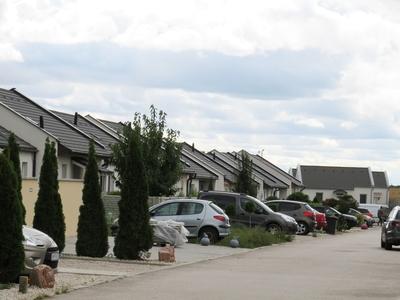 Slovaks owned Houses - Rajka - Hungary-stock-foto