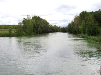 Danube branch - Moson - Rajka - Szigetköz-stock-foto