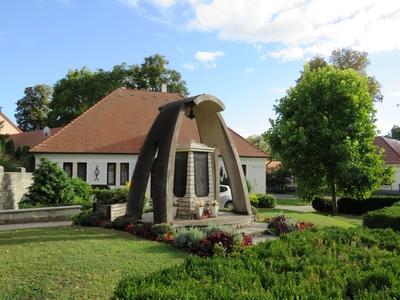 WWII Monument - Lébény - Hungary-stock-photo