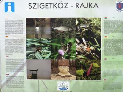 Rajka (Ragendorf) - Szigetköz - Information poster-stock-foto