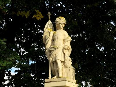 Statue St. Florian - Lébény - Hungary-stock-foto