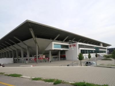 Football stadium - Diósgyőr - Hungary-stock-photo