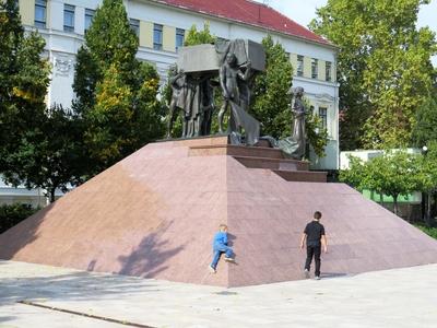Monument of Heroes - Miskolc - Hungary-stock-photo