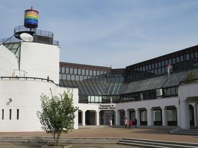 House of Science and Technology - Miskolc - Hungary-stock-photo