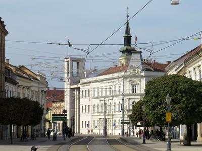 Miskolc - City Hall - Downtown-stock-photo