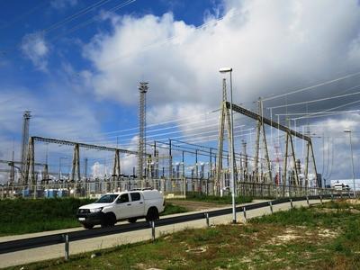 Power Plant distribution system - Gönyű - Hungary-stock-foto