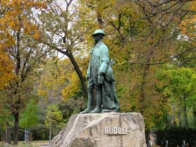 Statue of heir to the throne Rudolf Habsburg - Budapest-stock-photo