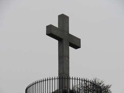 Cross in winter time - Budapest-stock-photo