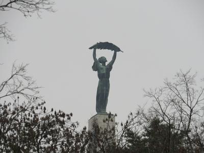Liberty statue in Winter - Budapest-stock-photo