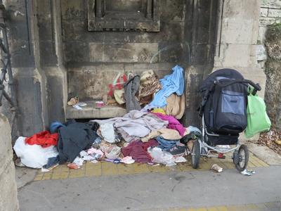 Homeless shelter in Budapest-stock-foto