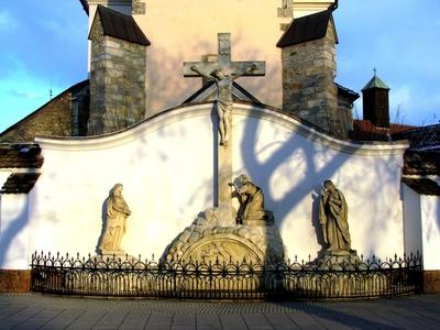 Kecskemét - C alvary - Purgatory - Hungary-stock-foto