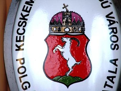 Kecskemét - City coat of arms - Hungary-stock-photo