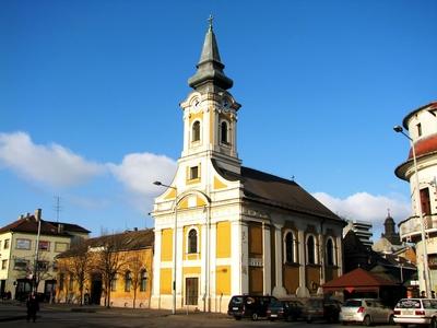 Kecskemét - City view - Greek Oriental Church-stock-foto