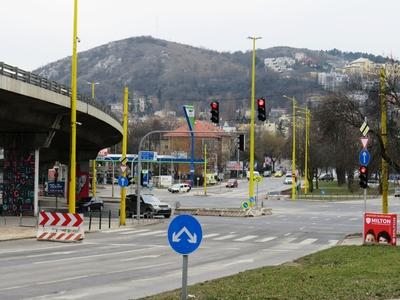 Budapest - City view -  BACH junction - Sas Mountain-stock-photo
