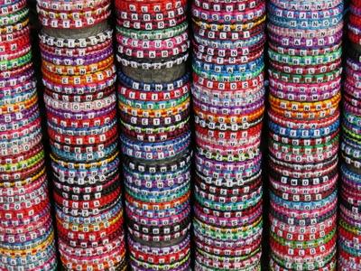Named bracelets.- Budapest-stock-foto