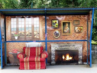 Bus Stop - Rare flight - Curiosity - Budapest-stock-foto
