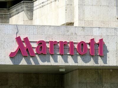 Hotel Marriott - Name - Budapest-stock-foto