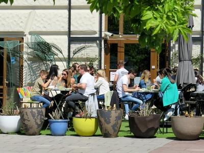 People in Restaurant - After quarantine - Budapest-stock-photo