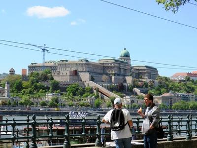 After Coronavirus Lockdown - Men talkingf at Danube Bank-stock-photo