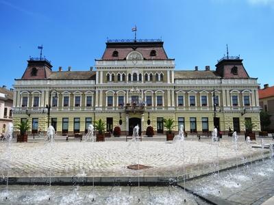Baja town hall - Neo-renaissance - Grassalkovich Castle-stock-foto