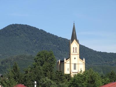 Norther Hungarian Nature environment with Neo-Gothic church - Karancslapujtő-stock-photo