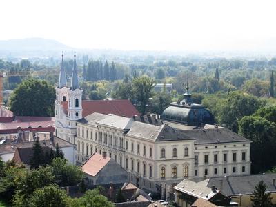 Ezstergom - View - Christian Museum - Loyola Church-stock-foto