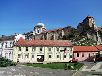 View of the Castle of Ezstergom - Hungary-stock-photo