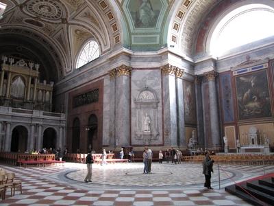 Esztergom basilica Interior - Visitors - Hungary-stock-photo