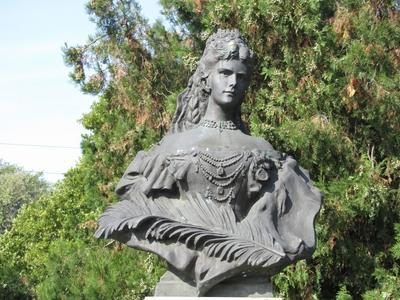 Queen Elisabeth (Sissy) bust - Esztergom - Hungary-stock-foto