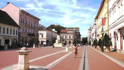 Szeged - Downrown - Klauzál Square - Hungary-stock-foto