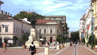 Szeged - Downtown - Klauzál Square - Hungary-stock-foto