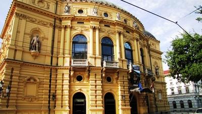 Szeged - National Theatre - Neo-Baroque - Hungary-stock-foto