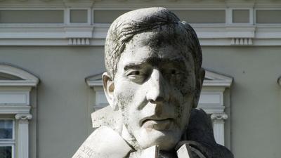 Statue of Klebelsberg Kunó - Szeged - Hungary-stock-photo