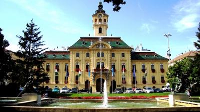 Szeged - Town Hall - Hungary-stock-foto