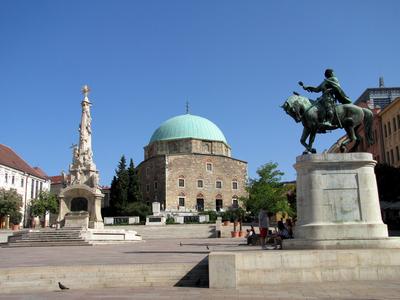 Pécs - Historical City center - Hungary-stock-photo