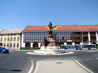 Statue of ceramist Zsolnay Viulmos - Pécs - Hungary-stock-photo