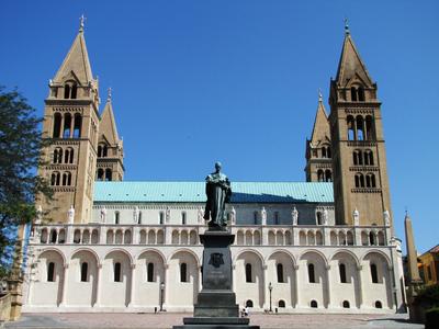 Pécs Cathedral - Hungary-stock-photo