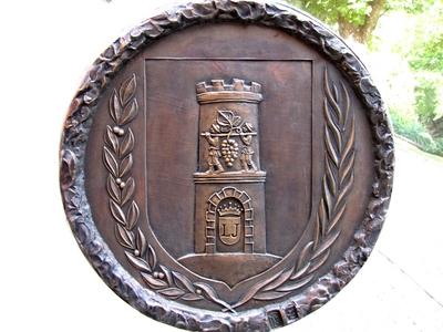 Historical City Seal of Pécs - Hungary-stock-photo