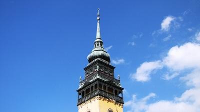 Nagykőrös - Hungary - Tower Reformed Chuech - 14th C.-stock-foto