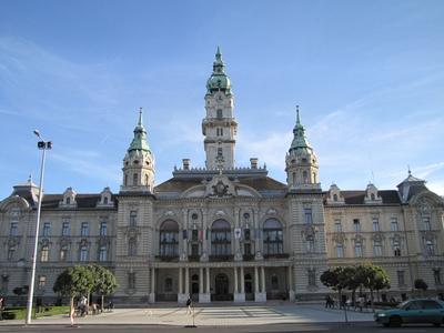 Town Hall of Győr - Hungary-stock-foto