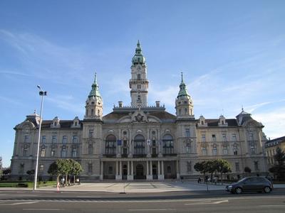 Győr Town Hall - Hungary-stock-foto