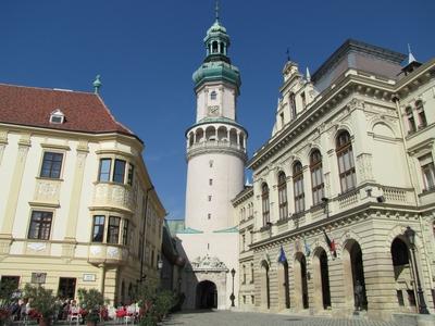 Sopron - Fire tower - City Center - Hungary-stock-foto