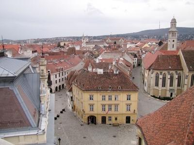 Panorama of Sopron - Hungary-stock-foto