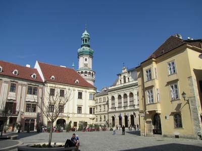 Sopron - City Center - Fire Tower - Hungary-stock-foto