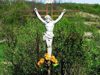 Crucifix - Borsosberény - Hungary-stock-foto