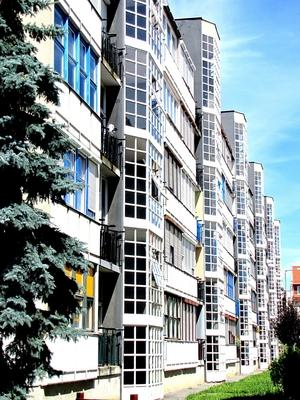 Residential buildings in Zalaegerszeg - Hungary-stock-photo