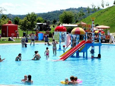 Children's pool on the Aqua City beach in Zalaegerszeg.- Hungary-stock-foto