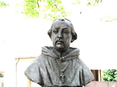 Bust of Priest Padányi Bíró Márton - Sümeg - Hungary-stock-foto