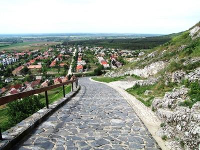Sümeg - Castle road - City view - Hungary-stock-foto