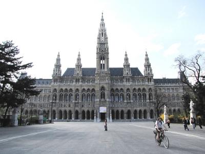 Vienna City Hall - Rathaus - Austria-stock-foto